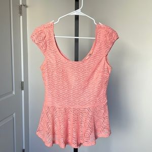 Peplum Top with Open Back